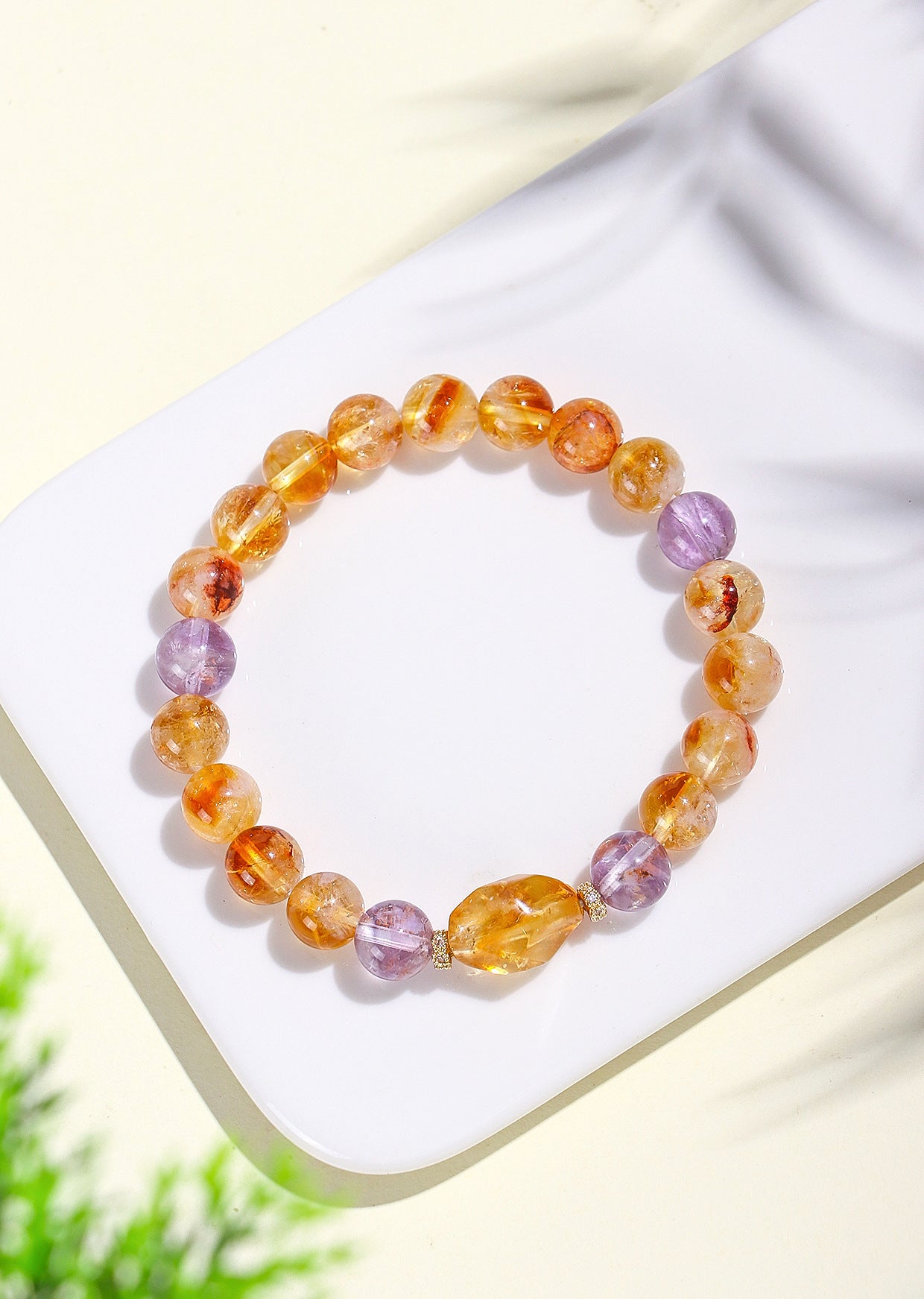Planderful Fortune's Favor Amethyst Beaded Bracelet – Elegant Crystal Design