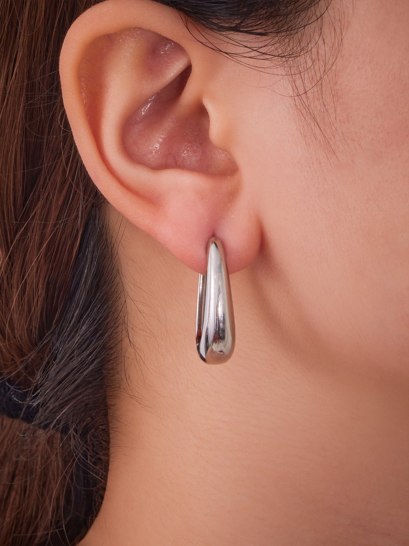 Planderful 18K Gold Plated U Shaped Earrings Minimalist Women