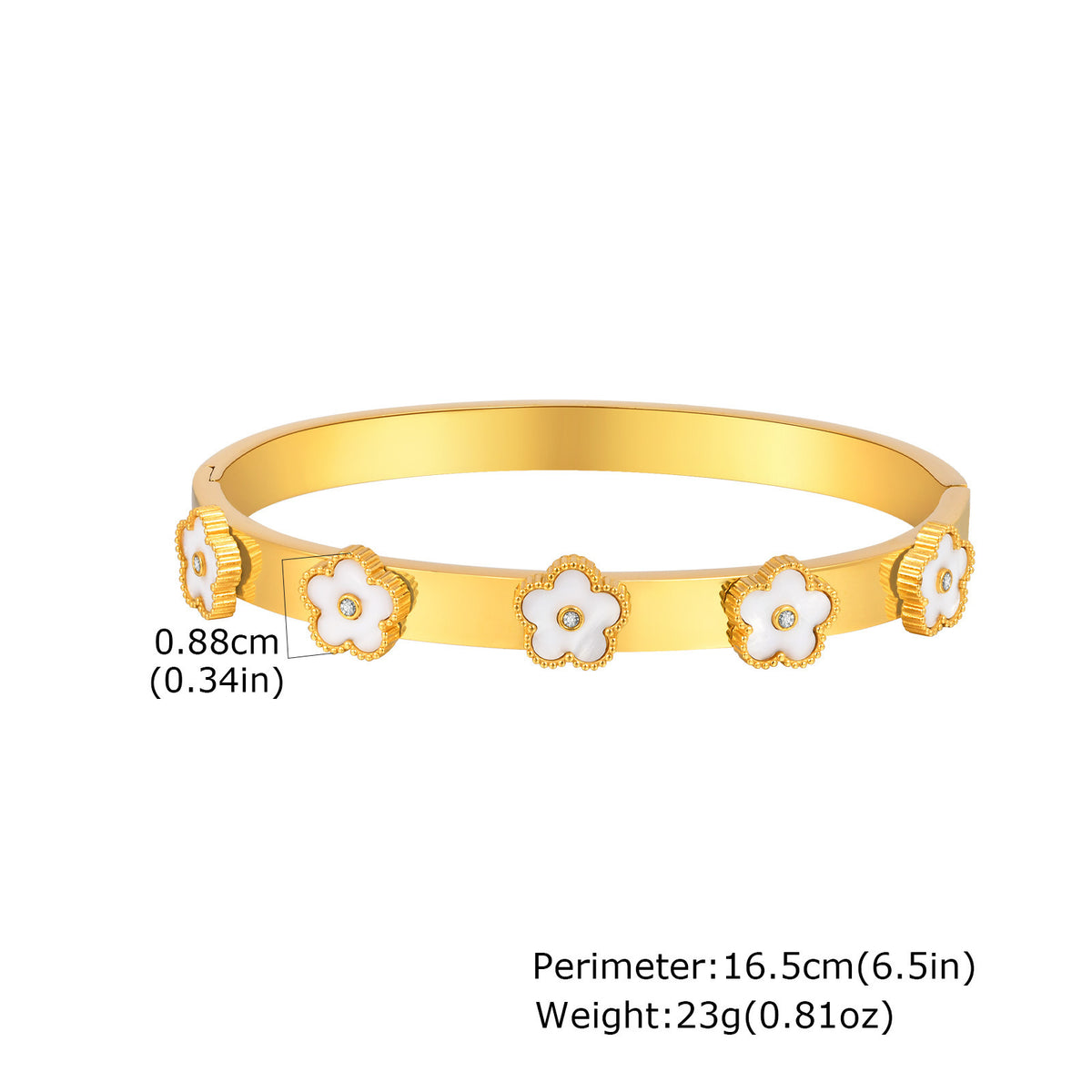 Flower Shell Adjustable Stainless Steel Bracelet Unisex