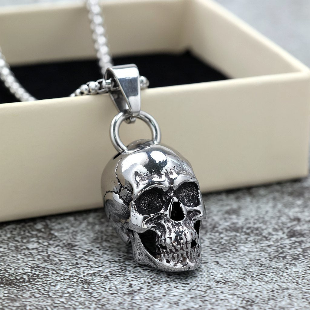 Punk Skull Stainless Steel Men's Pendant Necklace