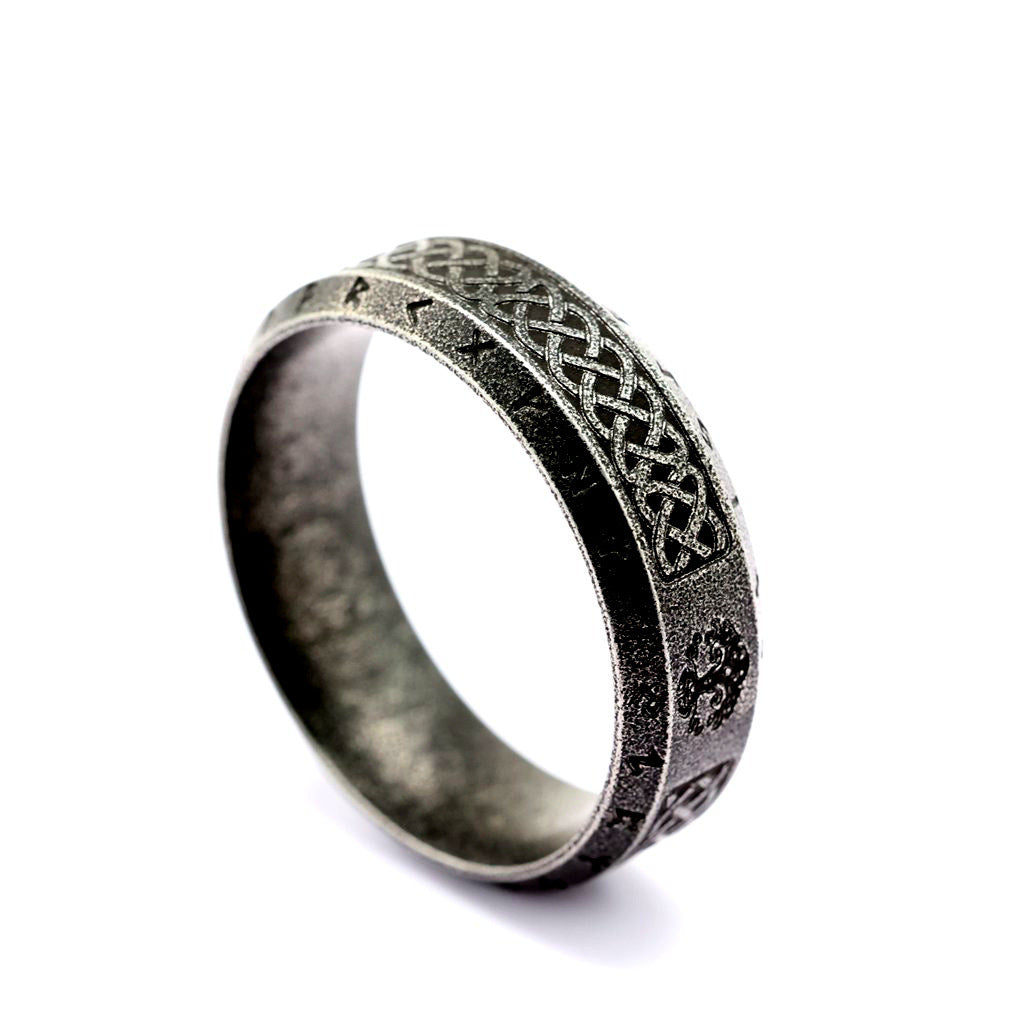 Vintage Tree of Life Stainless Steel Men's Ring