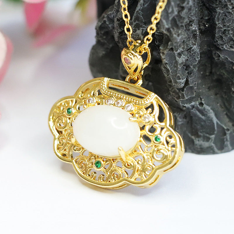 Empress Jade Ruyi Lock Pendant - Palace Collection