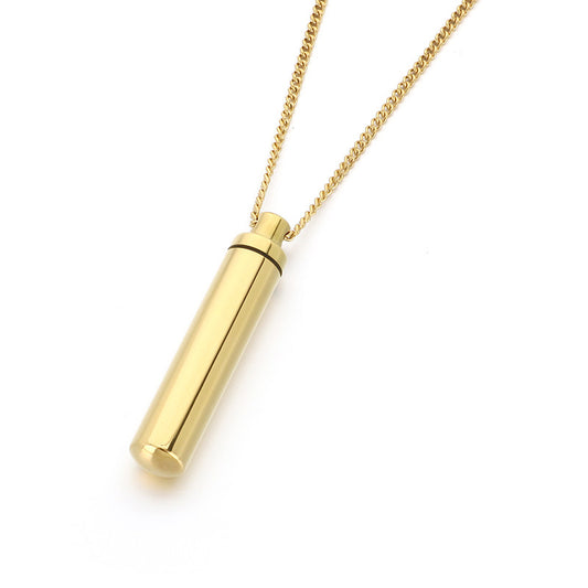 Planderful Perfume Bottle Pendant Openable Unisex Necklace