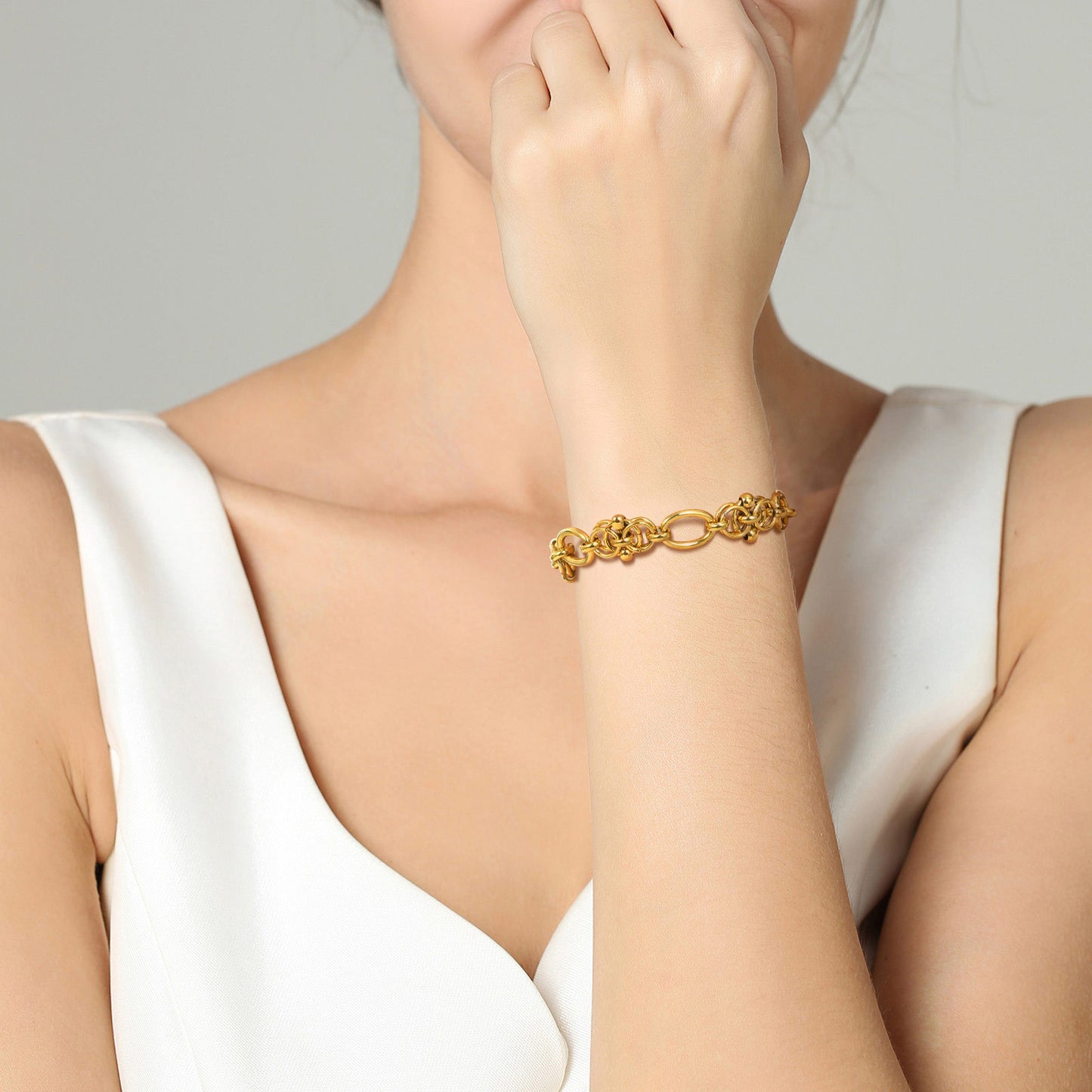 Gold Stainless Steel Handmade Chain Jewelry for Women