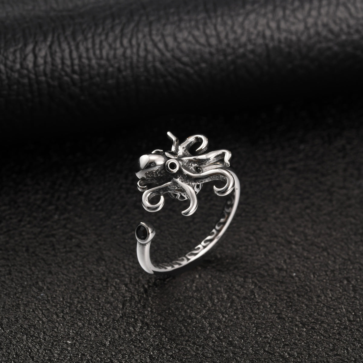 Stainless Steel Vacation Wear Rotating Octopus Octopus Open Ring Neutral