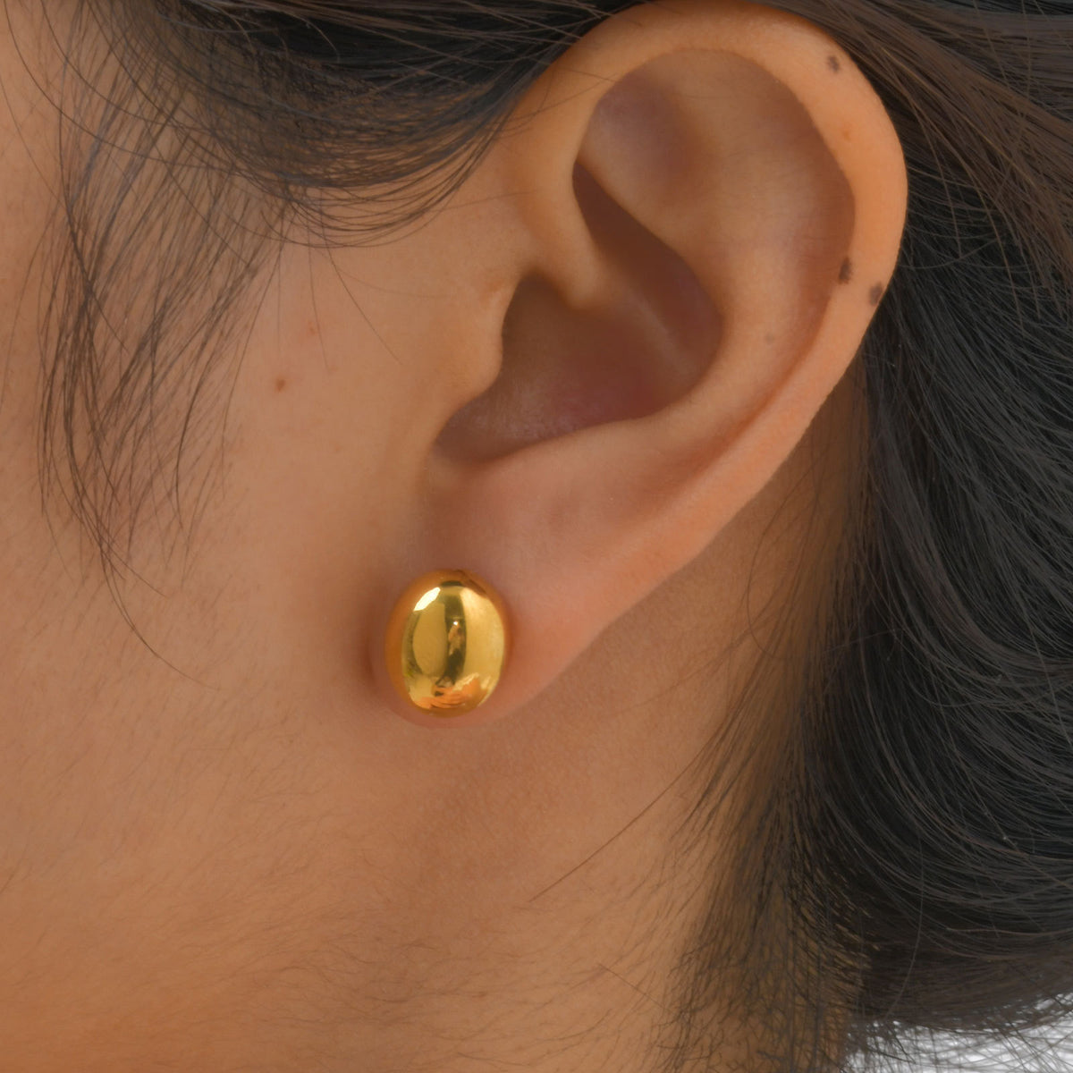 Modern Gold-Tone Stainless Steel Earrings