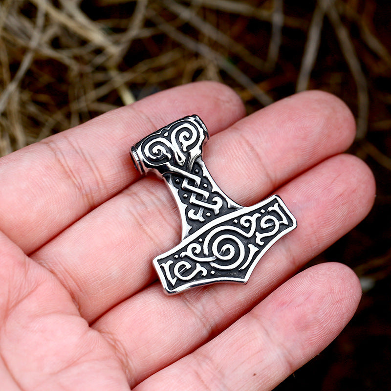 Celtic Odin Stainless Steel Pendant for Men - Retro Titanium Steel Design