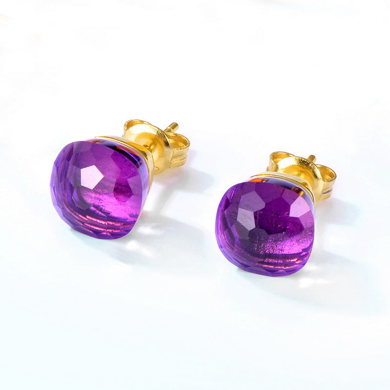 S925 Sterling Silver Crystal Minimalist Stud Earrings