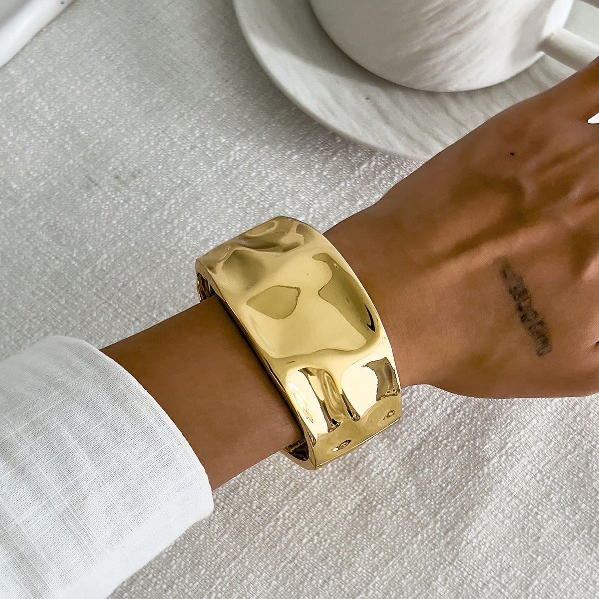 Water Drop Geometric Bracelet By Planderful Vienna Verve For Women Bold Retro Statement