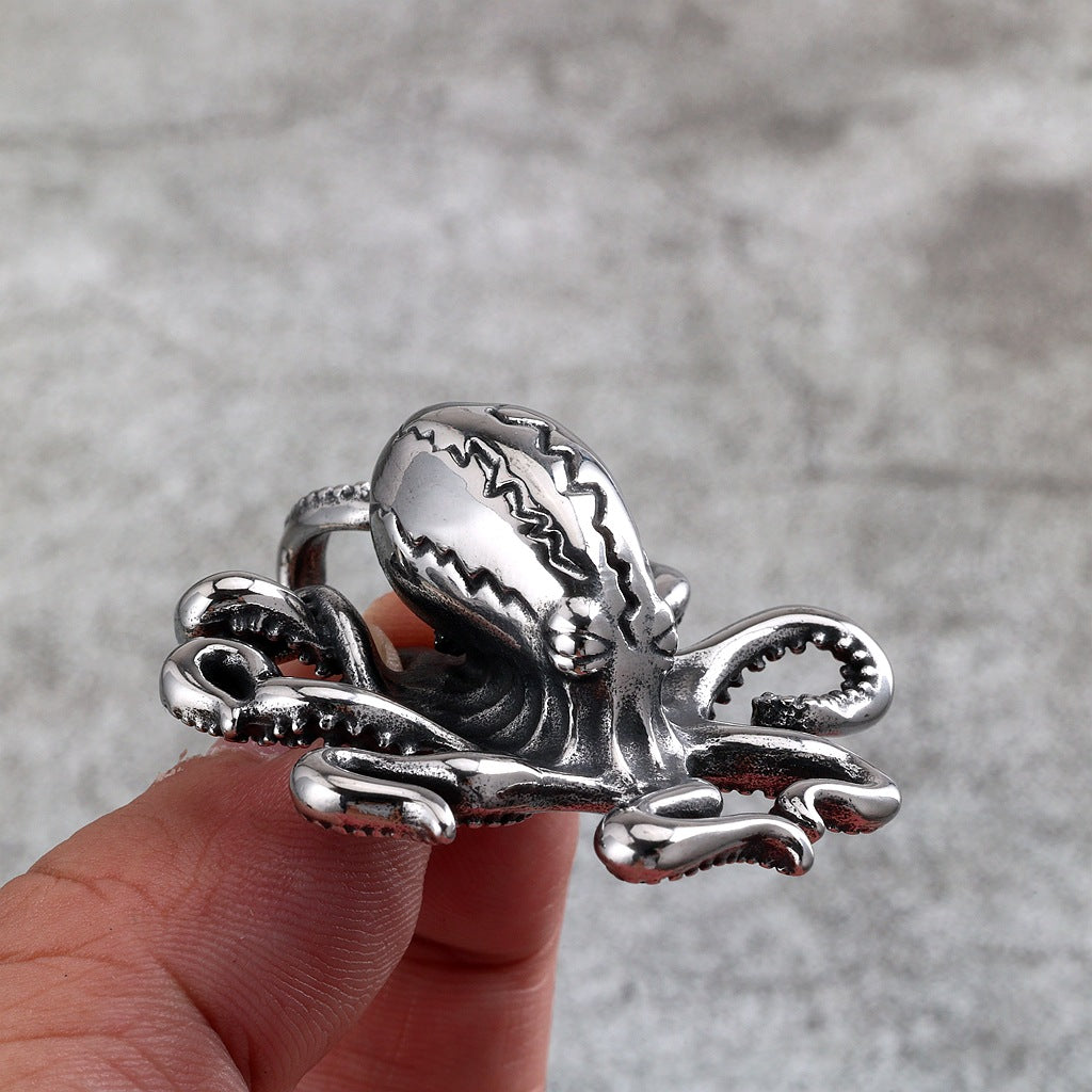 Punk Octopus Stainless Steel Men's Pendant Necklace