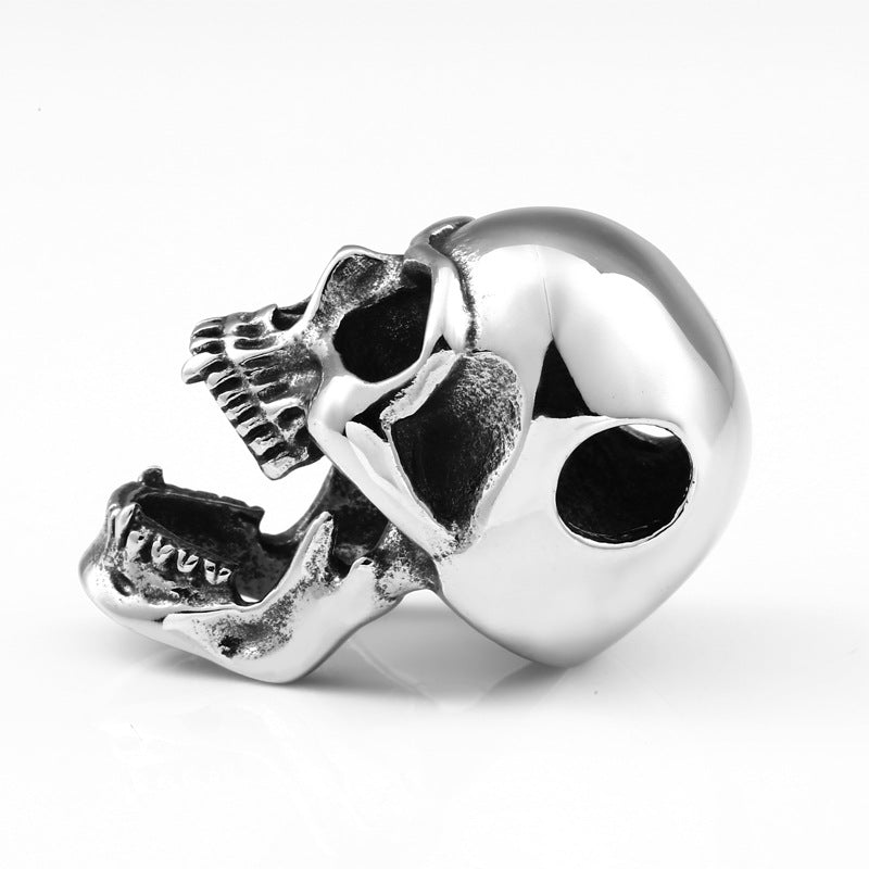 Retro Skull Titanium Steel Pendant & Bottle Opener for Men