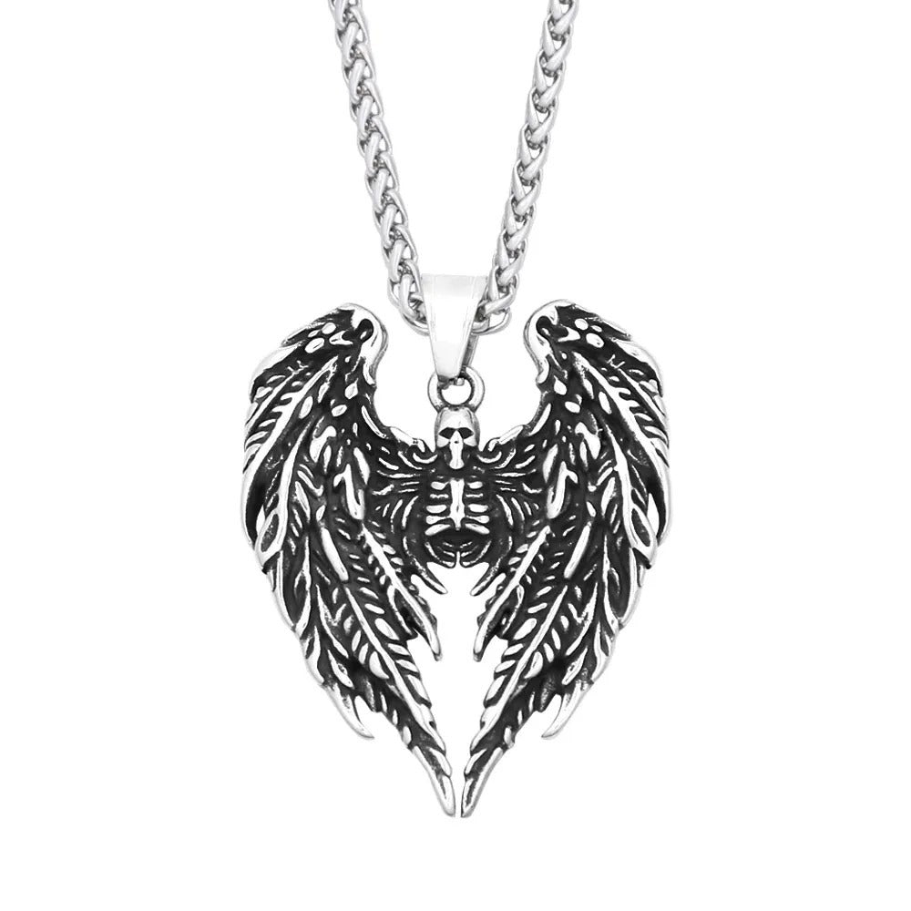Skull Viking Stainless Steel Men's Pendant Necklace