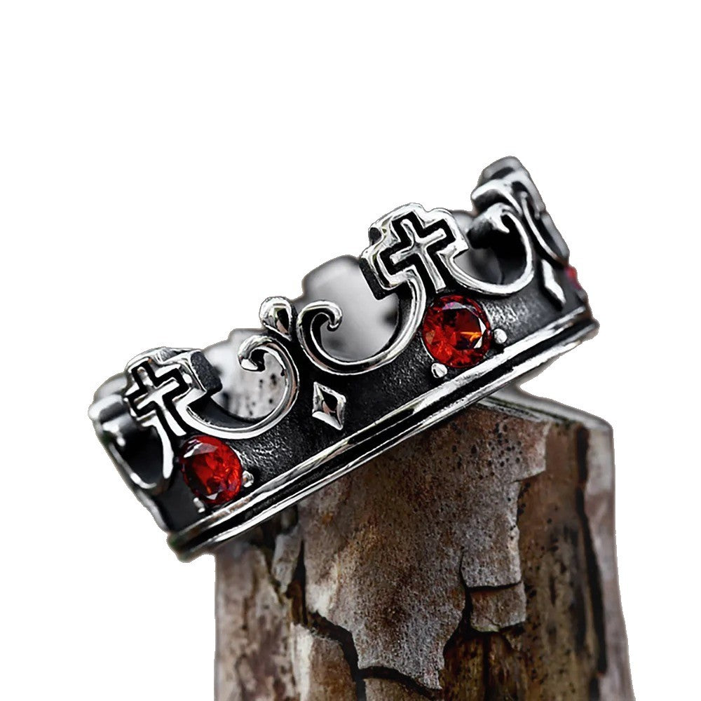 Vintage Cross Viking Stainless Steel Men's Ring
