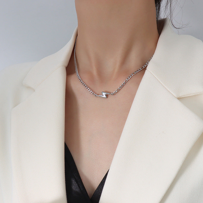 Elegant Gold-Plated Lightning Necklace with White Seashells