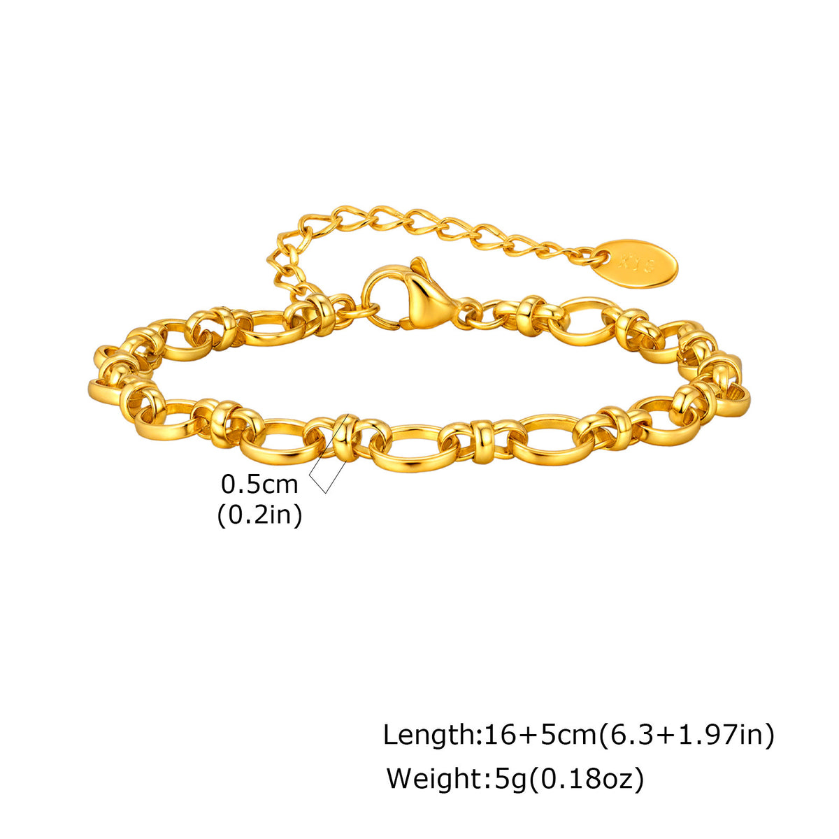 Korean Simple Handmade Chain Stainless Steel Bracelet Unisex