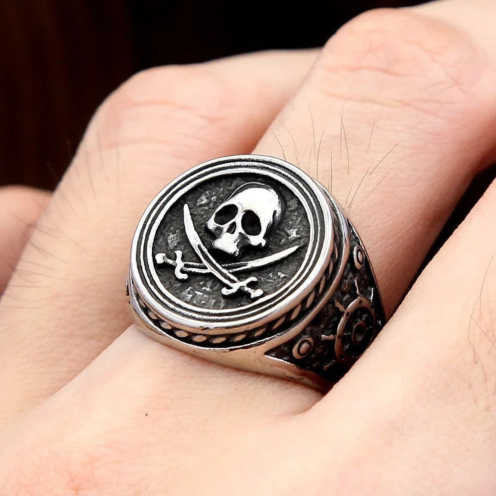 Punk Skull Stainless Steel Men's Ring
