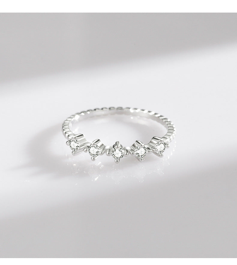 925 Sterling Silver Zircon Stacking Ring