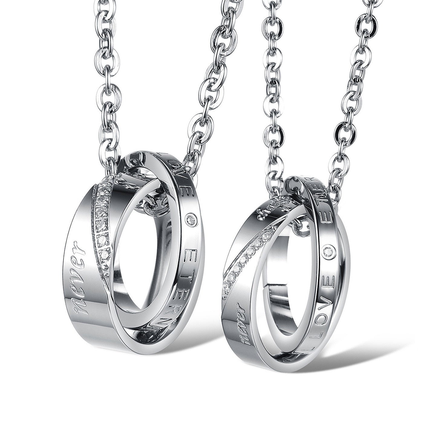 Stainless Steel Couple Necklace By Planderful Everyday Genie Trendy Durable Hip Hop Inspired Pendant For Him And Her