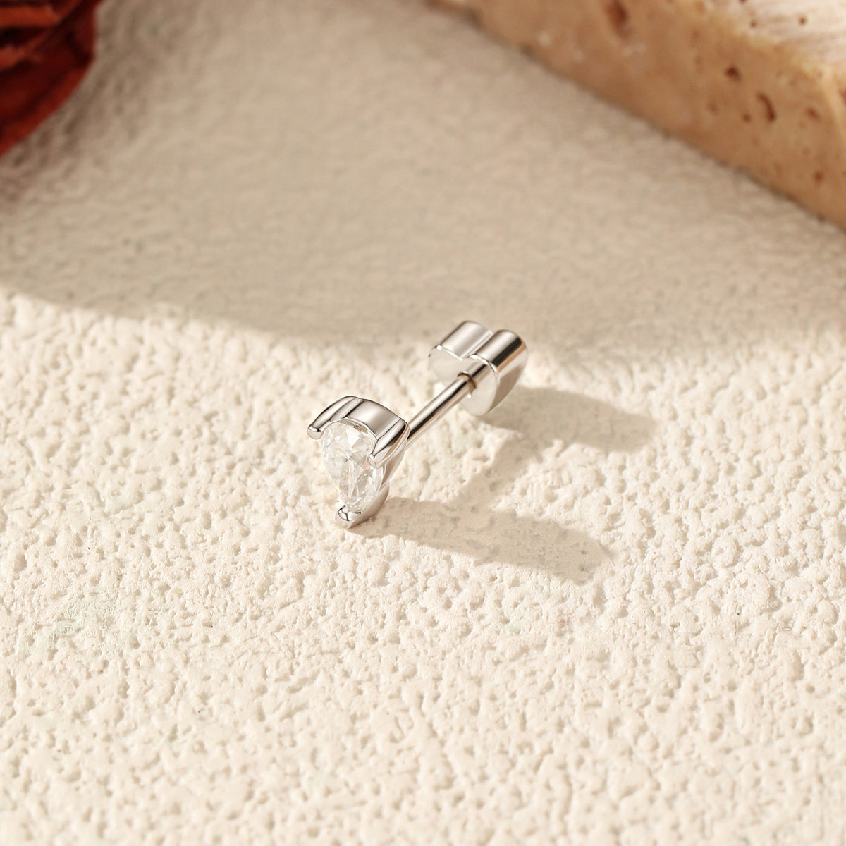 925 Sterling Silver Petite Moissanite Stud Earrings