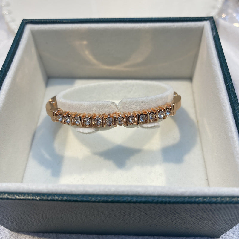 Rose Gold Vienna Verve Metal Bracelet with Korean Clothing Accent