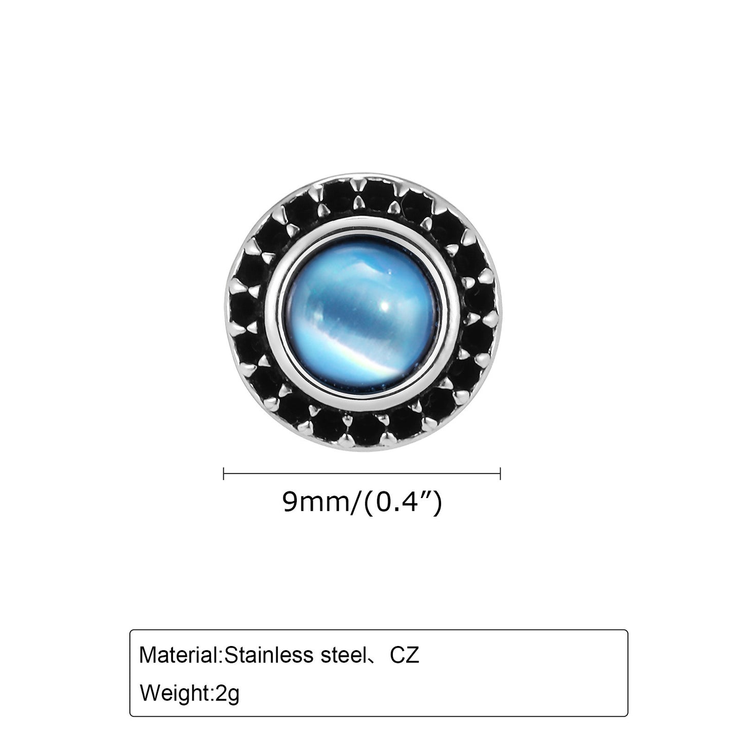 Planderful Retro Rock Stud Earrings For Men Personalized