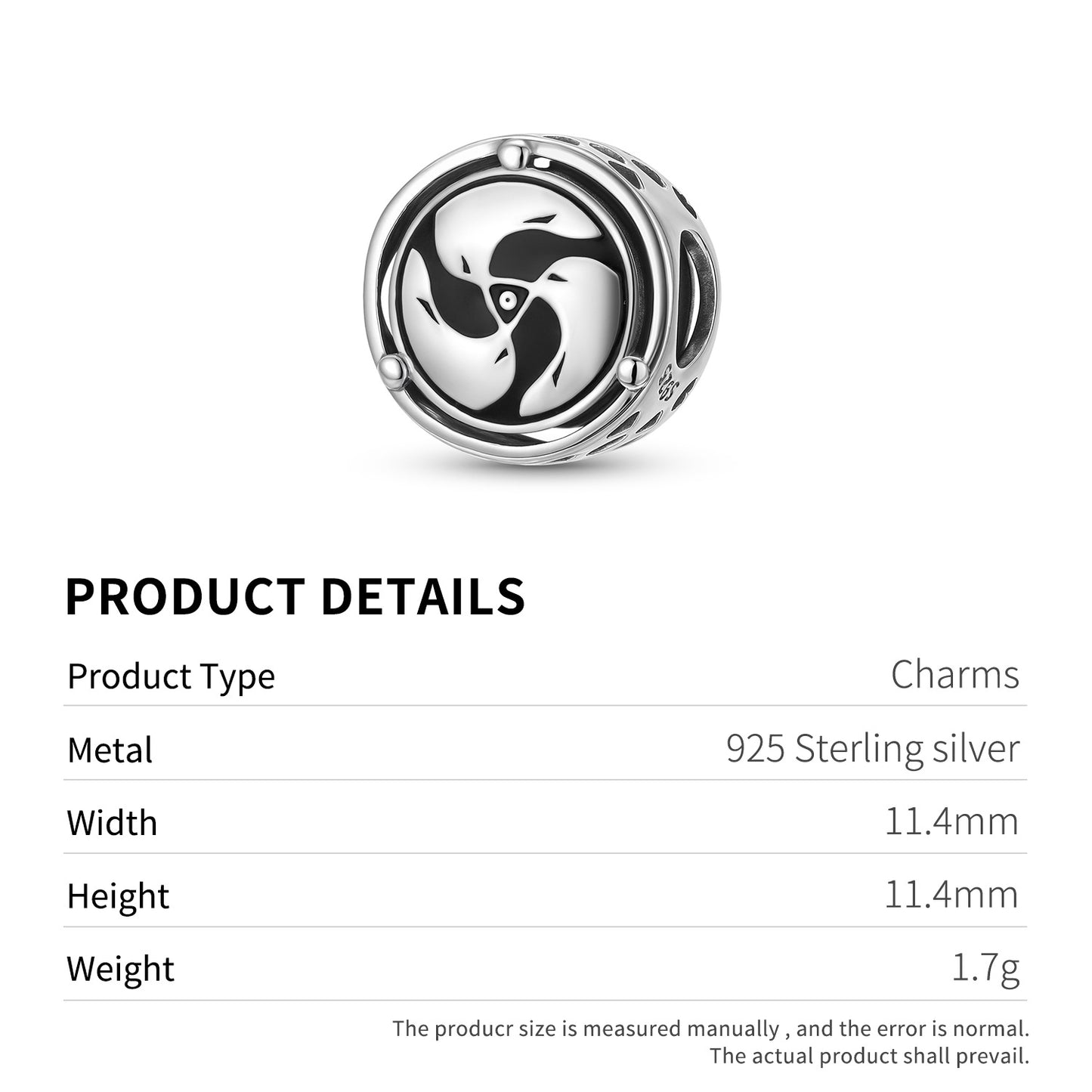 Planderful Jewelry Sterling Silver Beading Pendant Featuring Three Fish Symbol Elegant Minimalist Jewelry Gift