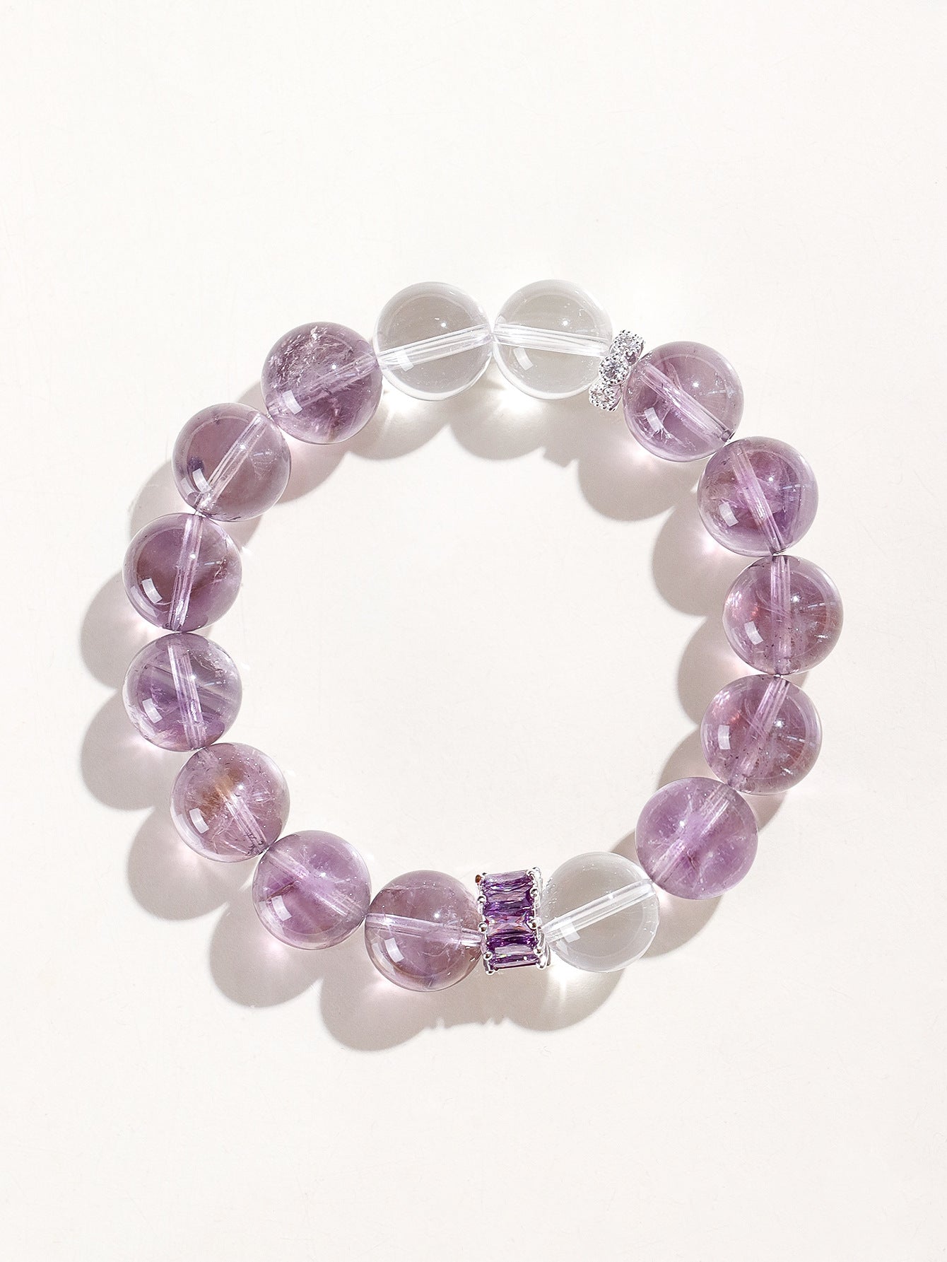 Planderful Fortune's Favor Bracelet – Elegant Amethyst and Crystal Design