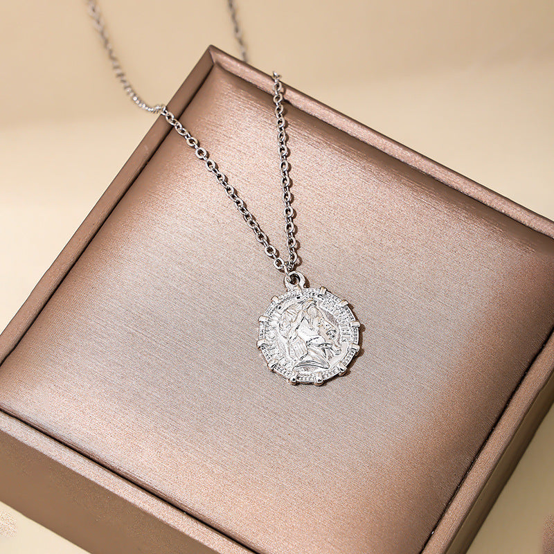 European Charm Coin Pendant Necklace - Vienna Verve Collection