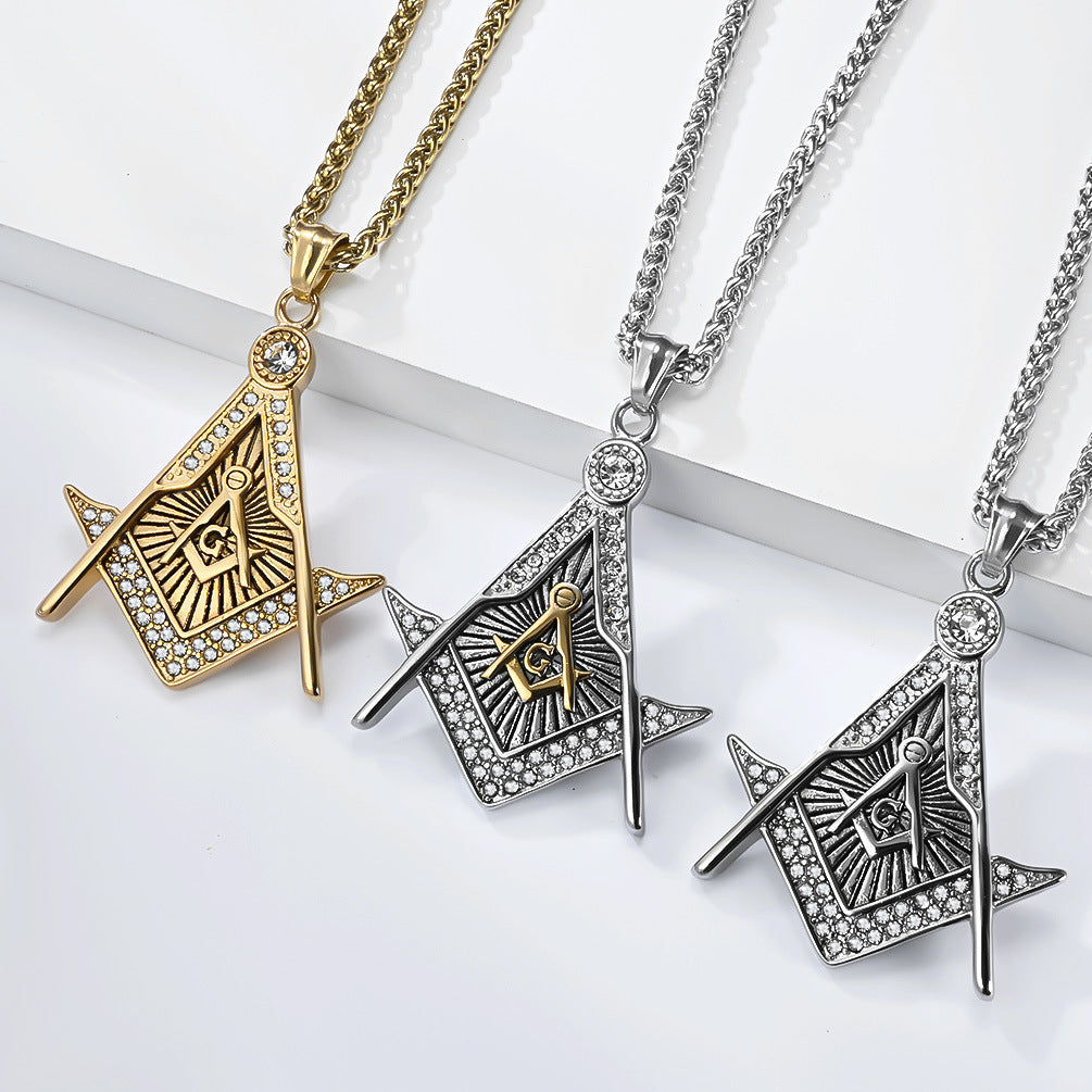 Vintage Zircon Pendant — Silver, Two-Tone or Gold