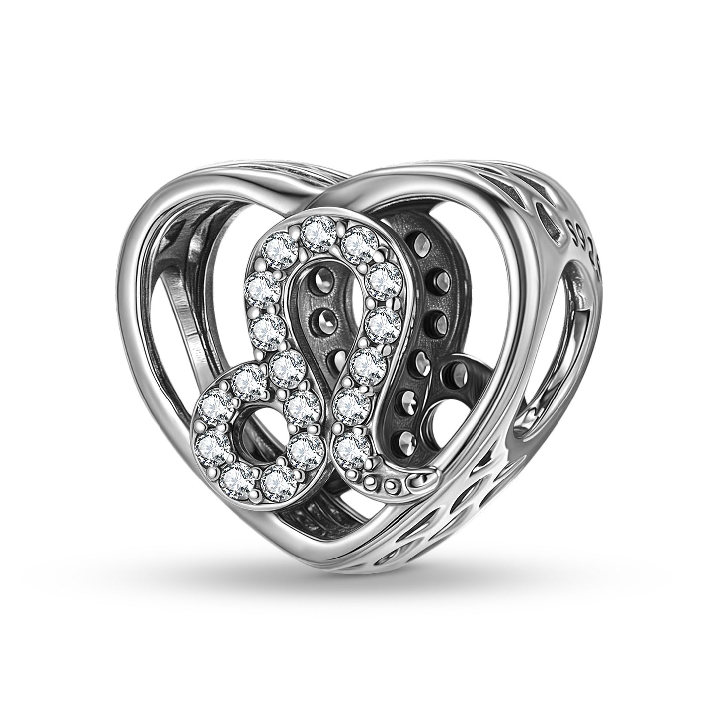 Planderful Jewelry Sterling Silver Beading Pendant With Zircon For Elegant DIY Jewelry