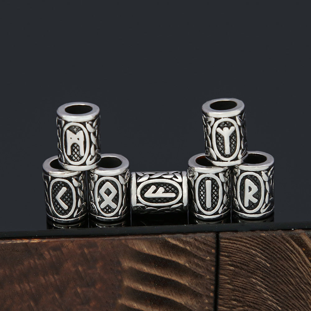 New Retro Stainless Steel Beads Viking Luhn Accessories Wholesale for Men
