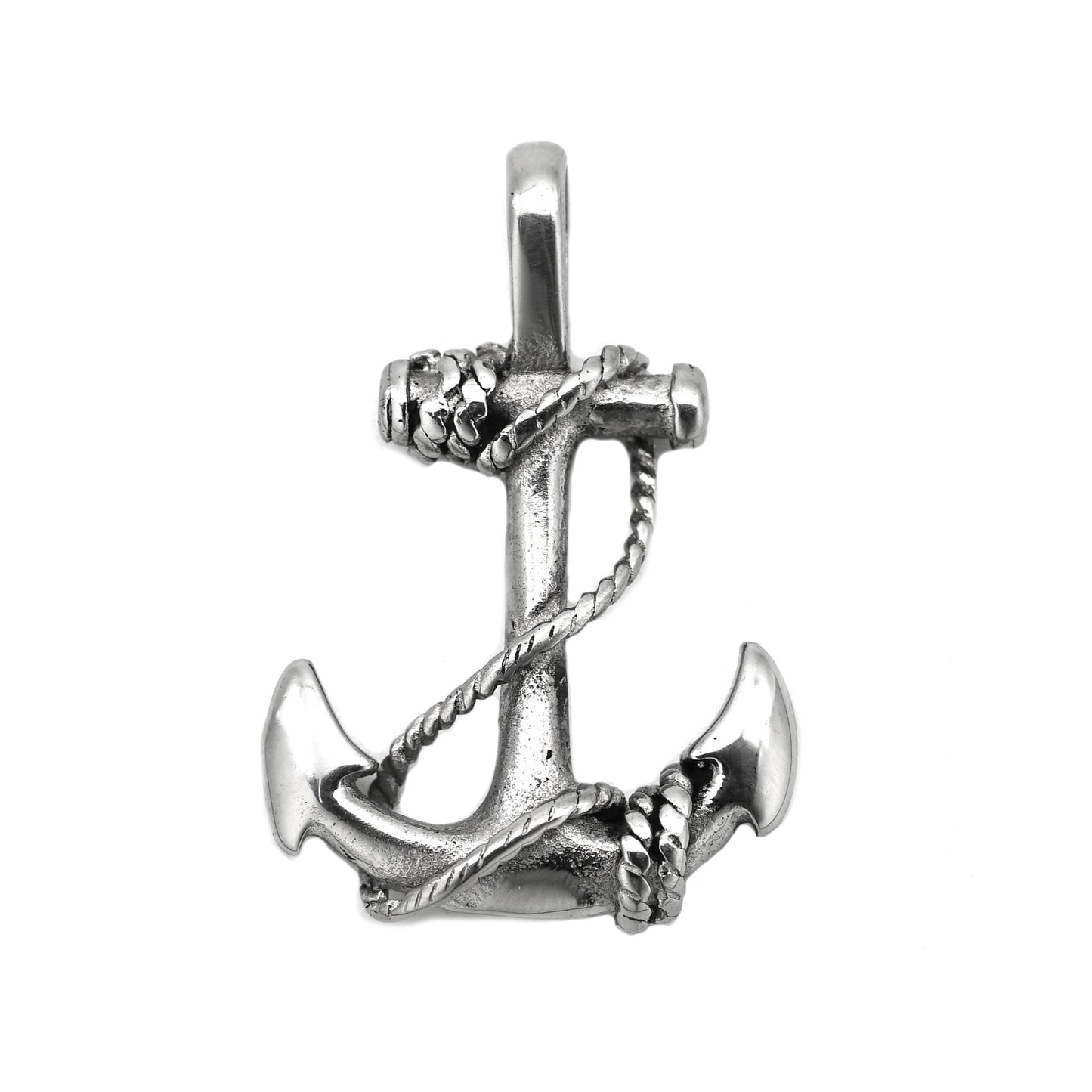 Steel Necklace - Statement Anchor Pendant For Men, Hip-Hop Streetwear Jewelry, Everyday Essential