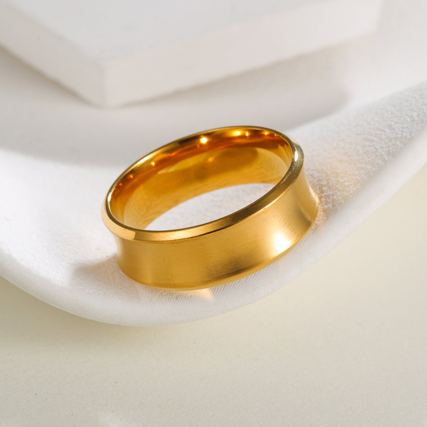 Planderful 8mm U Shape Stainless Steel Ring For Men