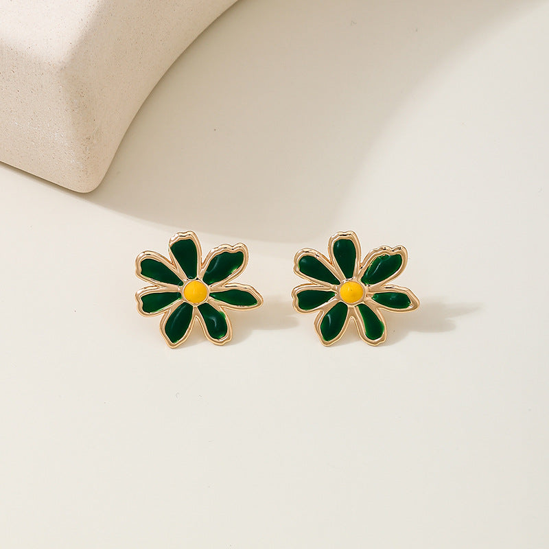 Planderful Vienna Verve Daisy Flower Stud Earrings for Women