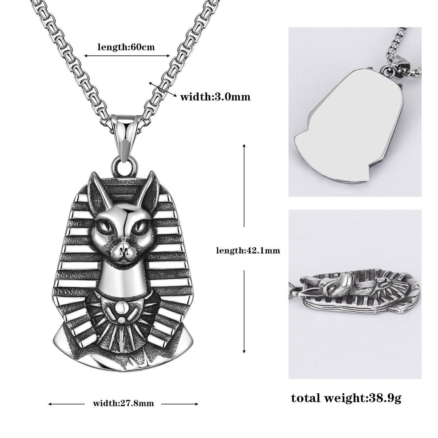 Stainless Steel Necklace – Elegant Cat Pendant