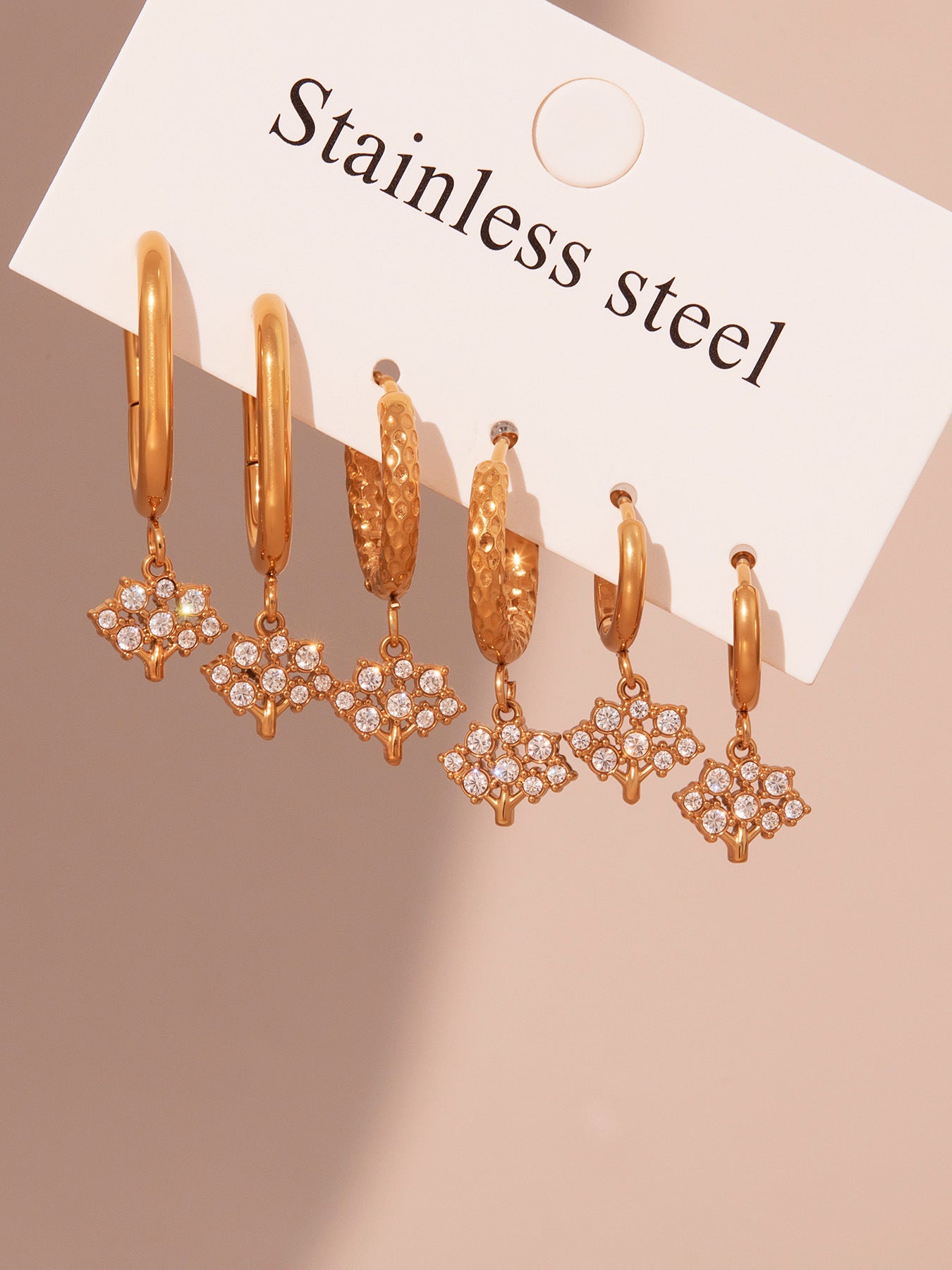 Planderful Zircon Earrings Exquisite Gold Plated For Women