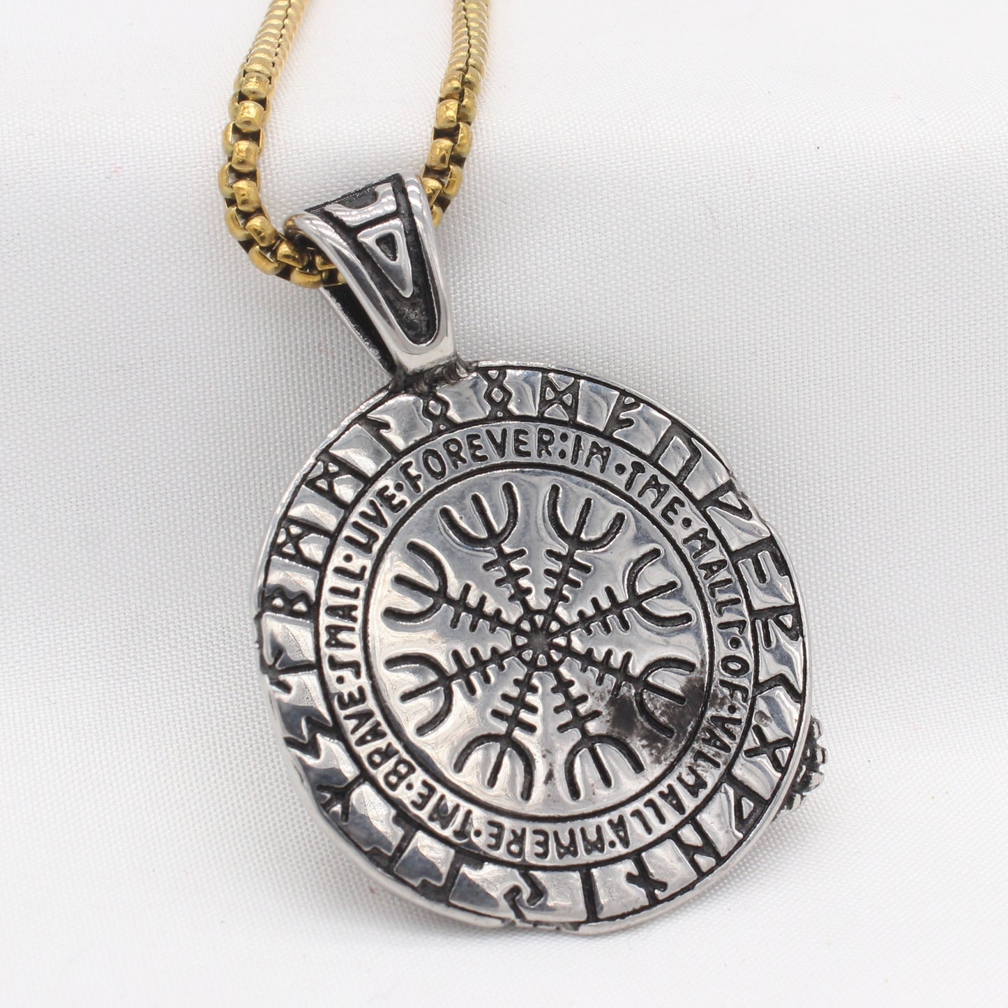 Planderful Norse Legacy – Retro Viking Wolf Men's Titanium Steel Pendant Necklace for Men