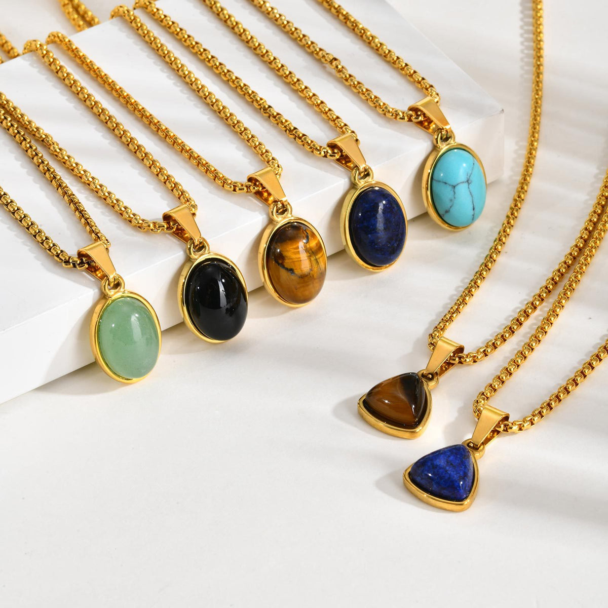 Vintage-Inspired Inlay Pendants — Chain Optional