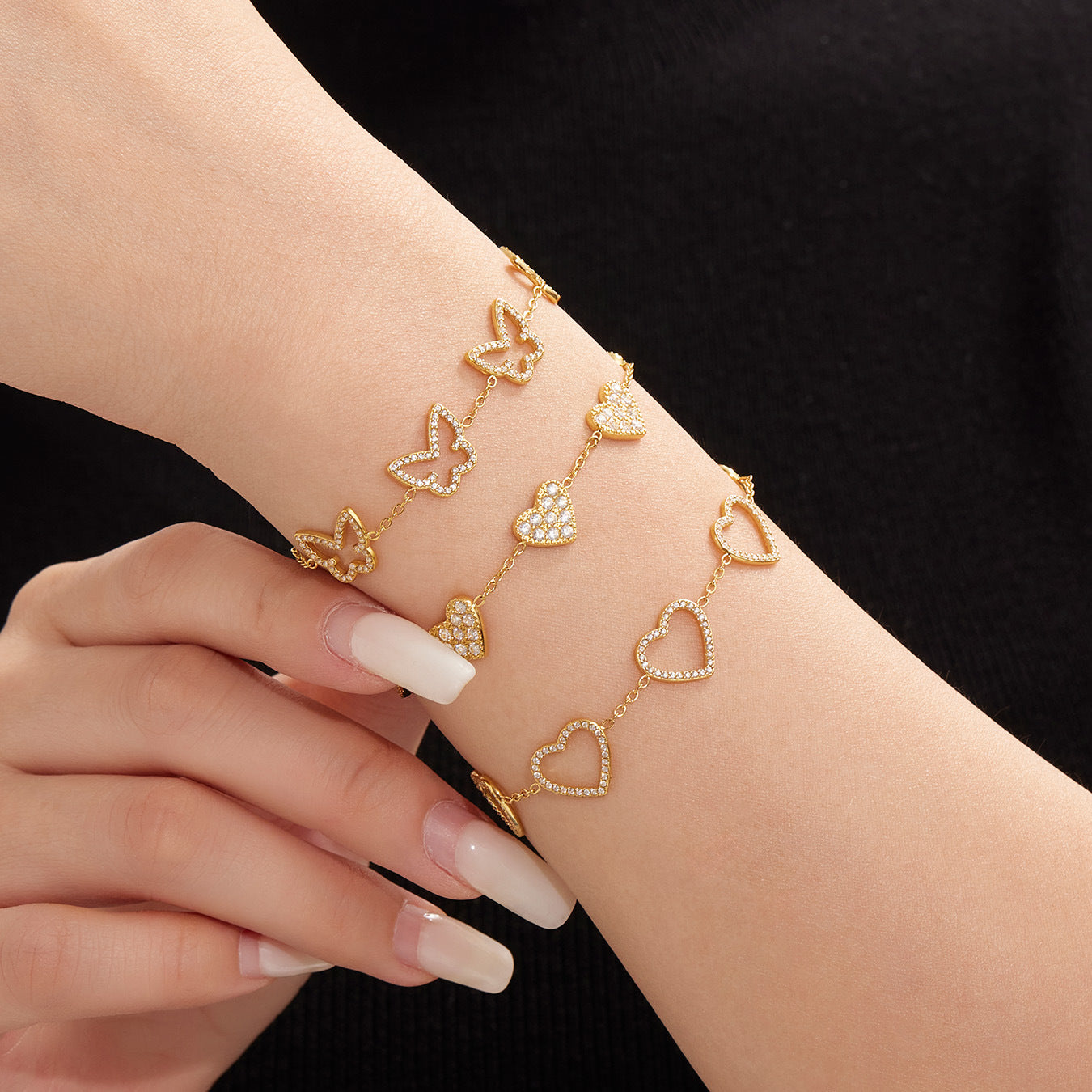 Planderful Zircon Bracelet for Girls Butterfly Charm