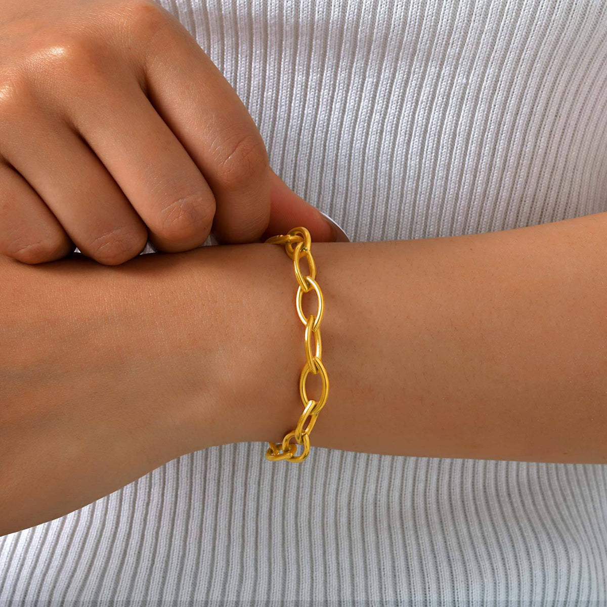 Geometric Stainless Steel Bracelet for Women