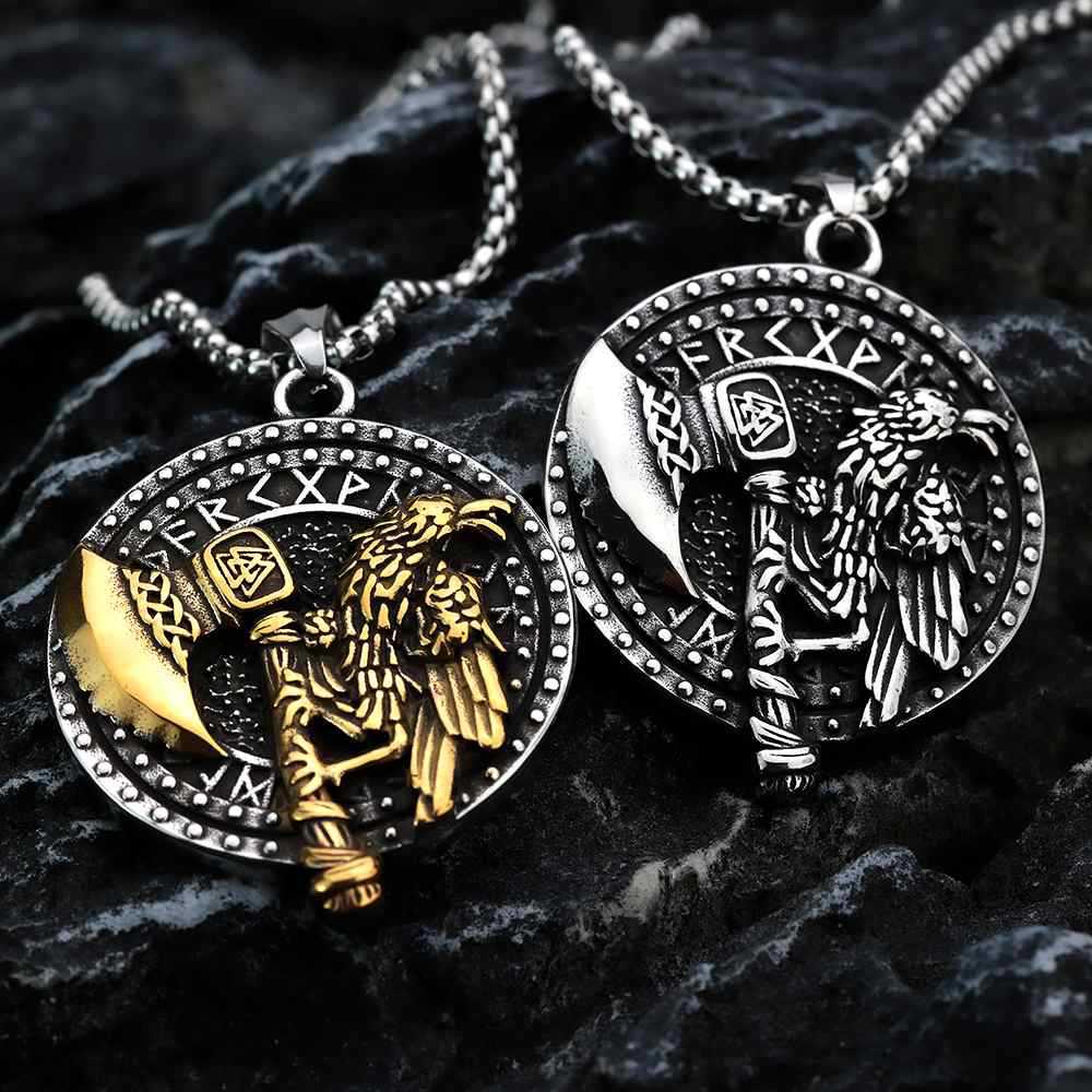 Vintage Viking Stainless Steel Pendant Necklace