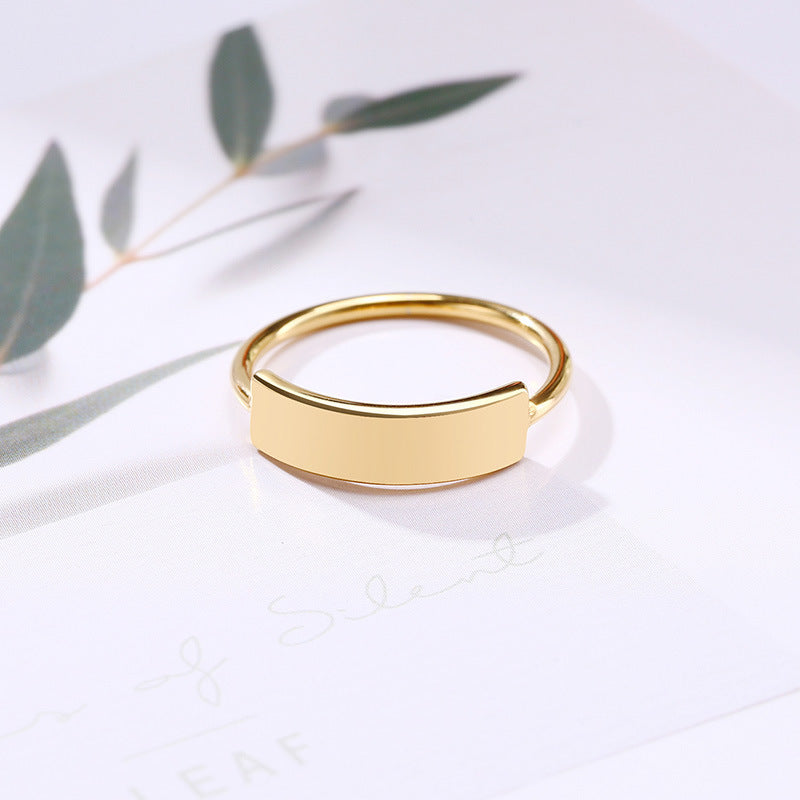 Korean Version Of Fashion Temperament Trinket Titanium Steel Ring