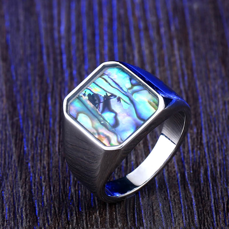 Trendy Unisex Titanium Steel Shell Ring - Minimalist Fashion Accessory for All