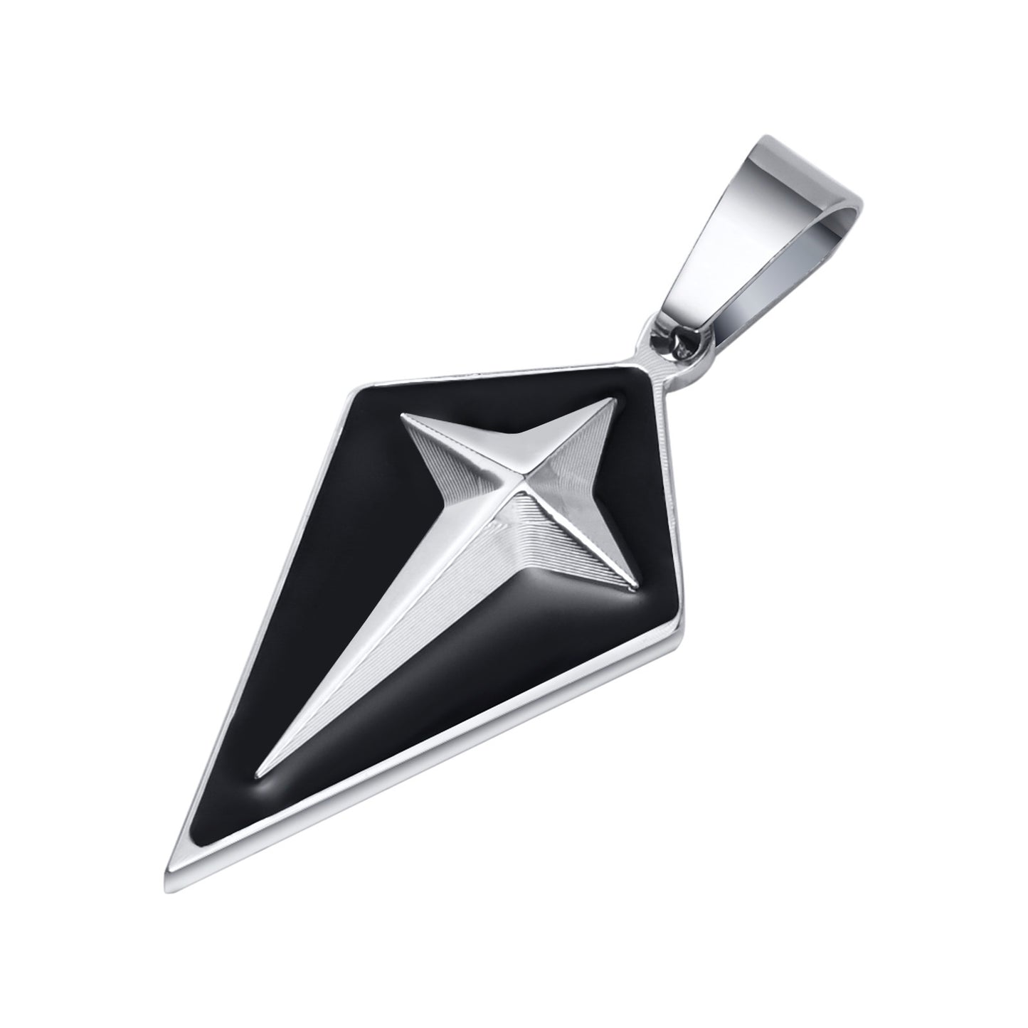 European And American Jewelry Men's Steel Tetragonal Pendant