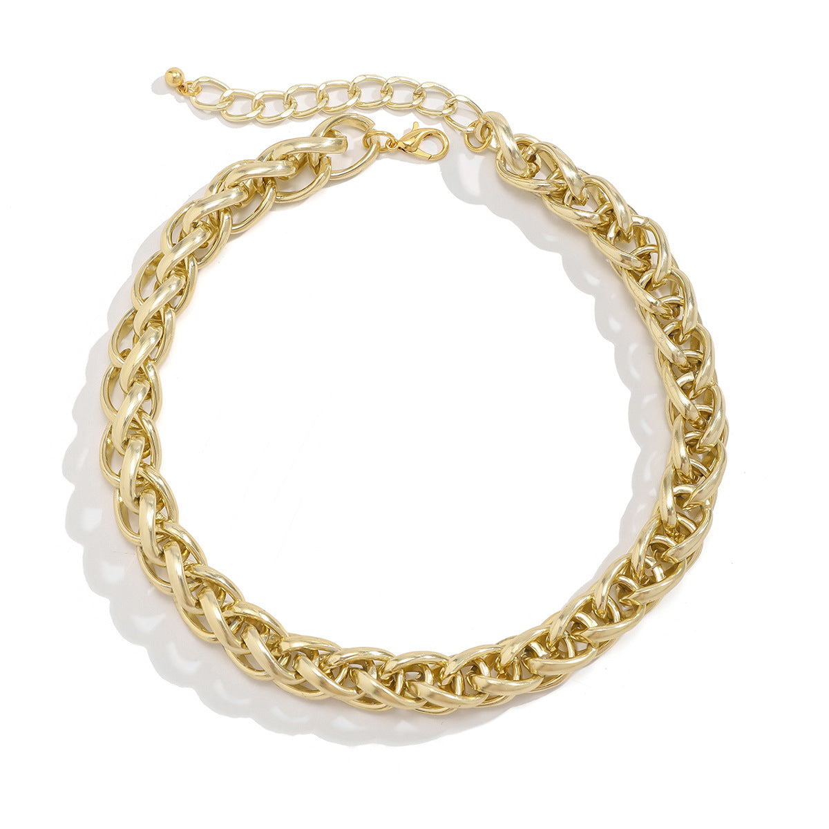 Twisted Aluminum Chain Necklace with Hip-hop Vibe