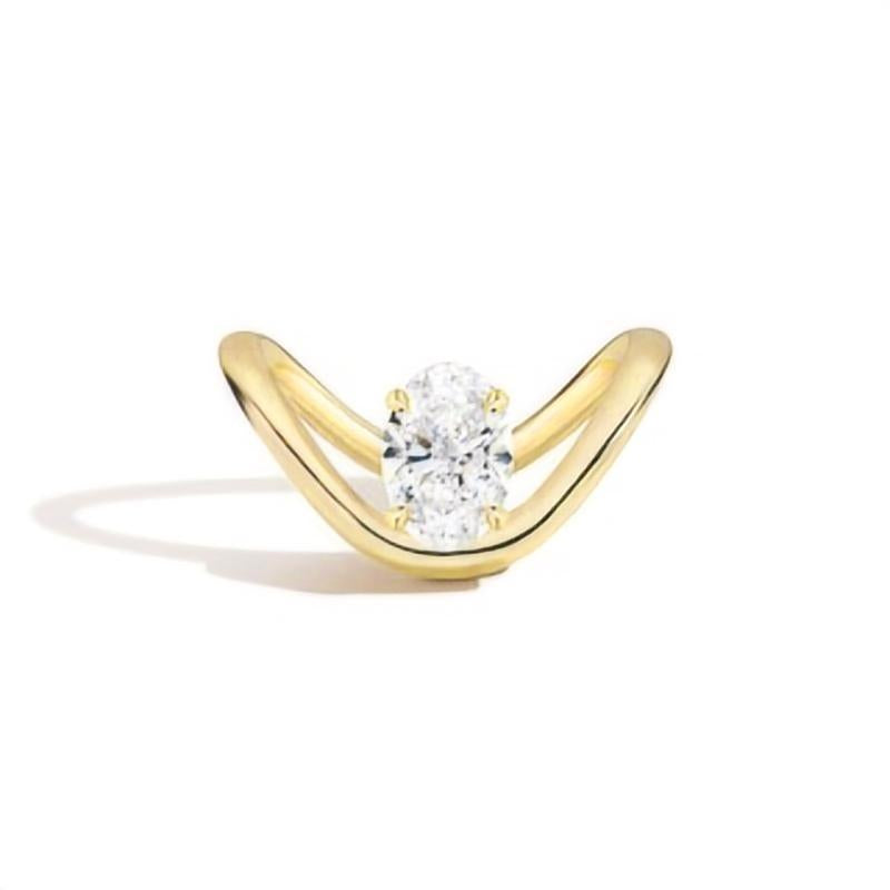 Design Sense 2 Carat Moissanite Ring S925 Silver Gold