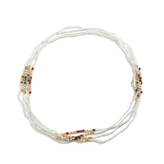 Elastic Beaded Body Chain with Imitation Crystal Accents for Women by Planderful Collections