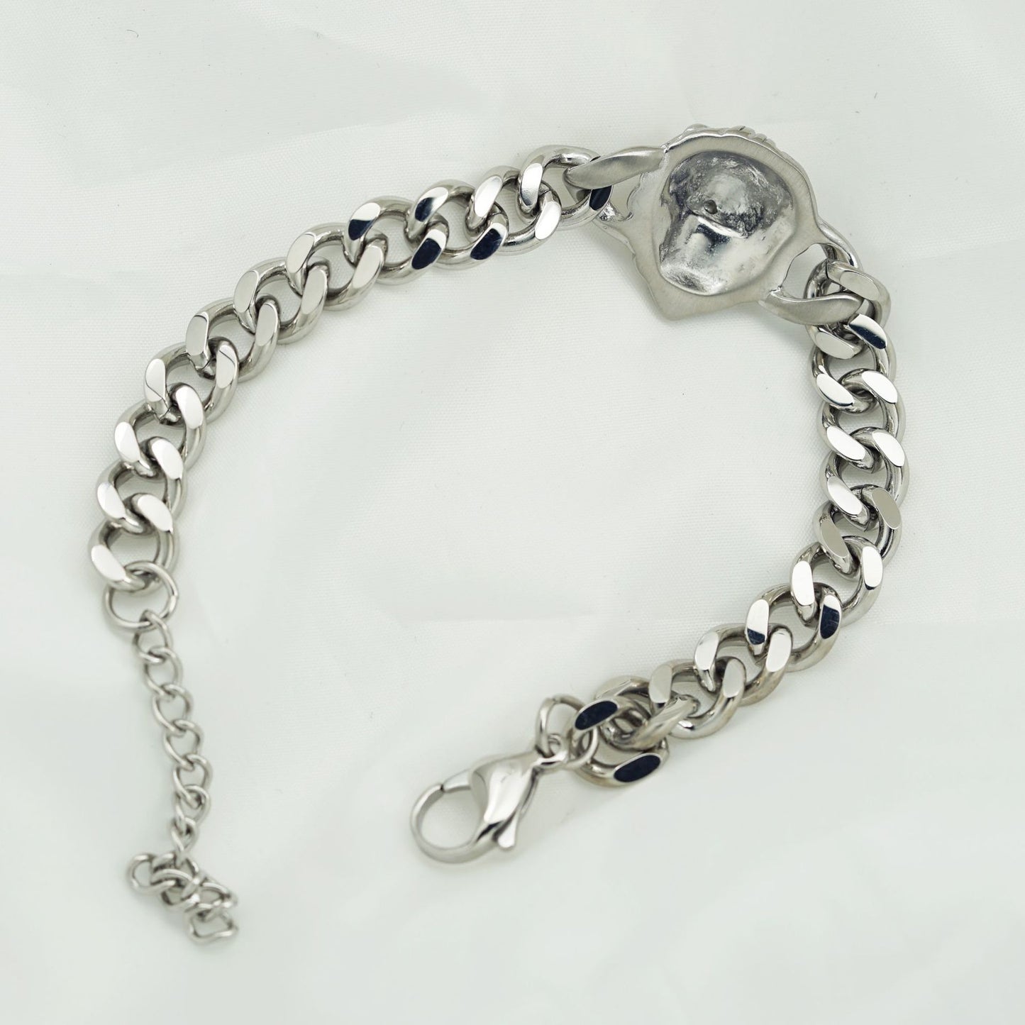 Planderful Durable Titanium Steel Lion Head Bracelet For Men Unisex Hip Hop Jewelry Bold Protection