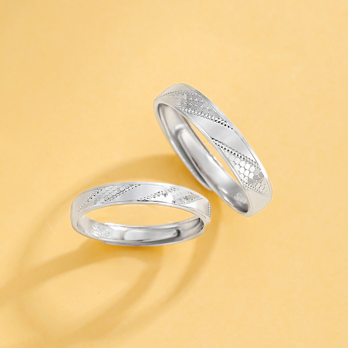 Minimalist Initial S925 Sterling Silver Ring