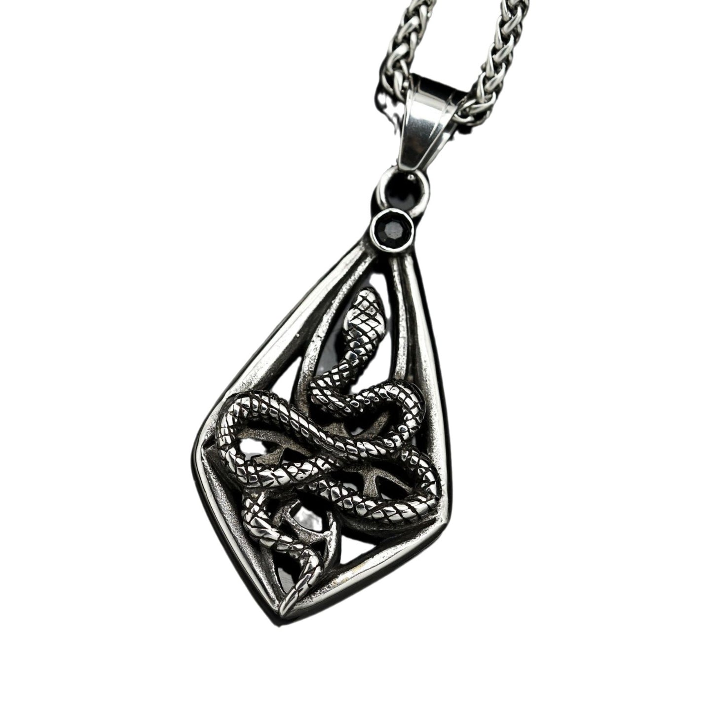 Steel Necklace – Vintage Spirit Snake Pendant For Retro Fashion Lovers Seeking Bold Statement Jewelry